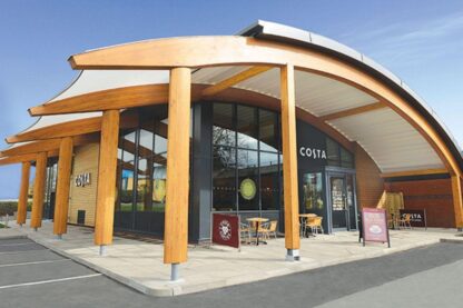 Photo of outside of our sustainable building for Costa Coffee