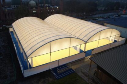Photo of sports canopy for community cricket ground
