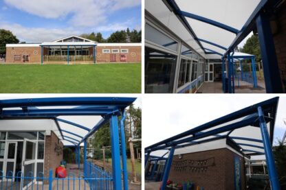 Pictures show new school canopy in various angles