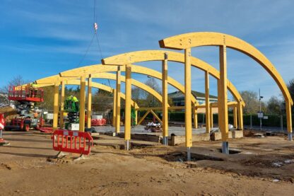 Pictures show construction of new costa building in Norwich